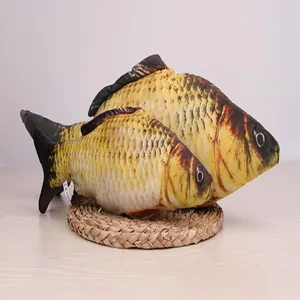 Realistic simulation fish catnip plush toy interactive kitten teaser toy funny pet supply