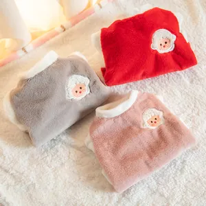 Cute winter warm pet clothes for small cats and dogs, fleece soft puppy sweaters in three colors.