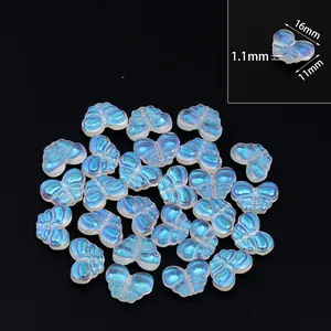 Irisierende Glas Schmetterling Perlen im Großhandel für DIY Armband Schmuckherstellung 16mm.