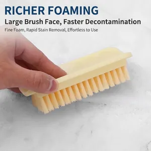 Multifunctional soft bristle cleaning brush for laundry and shoes, handheld design