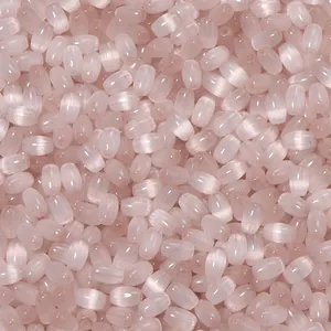 Perles de rocaille en verre rose clair pour la création de bijoux faits main, perles brillantes.