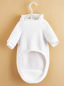 White fleece pet hoodie dog clothes, warm two-legged sweatshirt for autumn and winter daily wear.