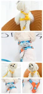 Niedliches Hundegeschirr und Leine Set für kleine Hunde und Katzen mit Plüschtier Detail.