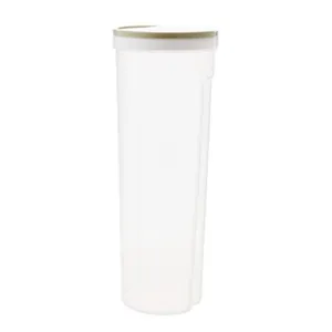 Large tall transparent plastic storage container with airtight lid for kitchen noodles