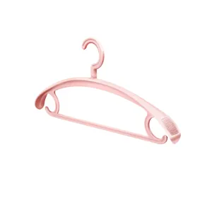 Cintre épais rose antidérapant sans couture avec support ergonomique pour épaules