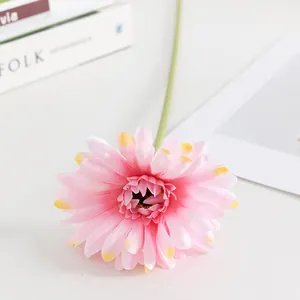 Fiore di gerbera rosa artificiale singolo gambo corto decorazione floreale soggiorno casa