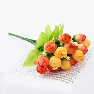Artificial mini rose flower bouquet for wedding decoration bridal hand holding props