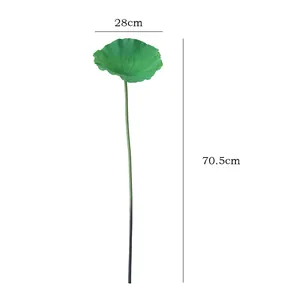Artificial lotus leaf stem simulation plant home decor photography prop 28x70.5cm.