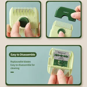 Hair cutting comb multi-functional split end hair trimmer with adjustable blade controller.