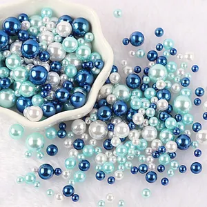 Perle artificiali in plastica colorate 3-10mm fai da te gioielli riempimento decoro