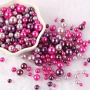 Perle di imitazione colorate miste 3-10mm per creazione di gioielli fai da te decorativi.