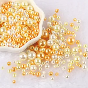 Perline di perle finte miste 3-10mm, perfette per creazione di gioielli fai da te e decori.