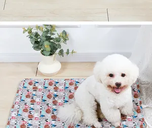 Alfombrilla de entrenamiento lavable para mascotas con estampado y perro