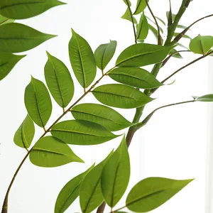 Artificial Nandina heavenly bamboo single branch fake green plant for home garden decor