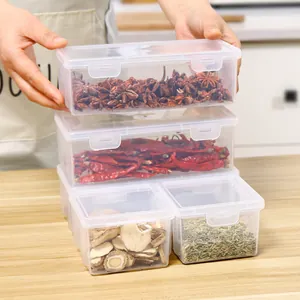 Scatola trasparente per spezie da cucina contenitore sigillato con coperchio per chili