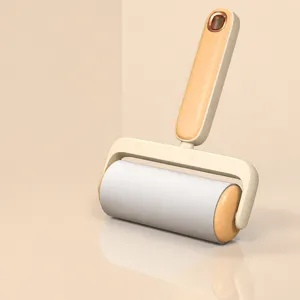 Color block lint roller for clothes and sofa, portable pet hair remover sticky roller 10cm