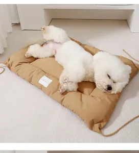 Comfortable thick pet mat for dogs and cats, cozy winter sleeping bed, soft warm puppy cushion.