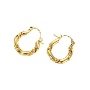 Fashion Twisted Colorful Enamel Hoop Earrings Copper Minimalist Niche Design Dopamine Earrings For Women Jewelry Gift