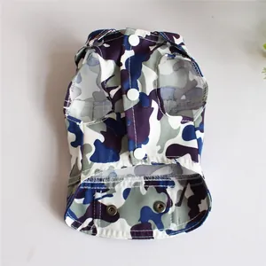 Close-up of camouflage pet vest featuring white buttons and durable fabric detail