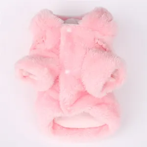 Weiche und warme rosa Plüsch-Haustierweste für kleine Hunde und Katzen im Winter