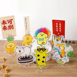 Cute Animal Acrylic Message Clip Creative Desktop Photo Memo Note Holder Standing Table Decoration Office Stationery Gift