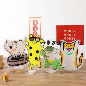 Creative cute animal acrylic memo holders for desktop decoration and photo display