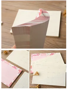 Close-up of floral weekly planner pages featuring detailed schedule and memo sections