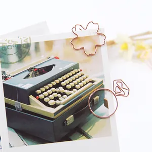 Creative Stainless Steel Rose Gold Bookmarks Cute Metal Wire Paper Clips For Book Notebook Journal Planner Office School Stationery Supplies Gift