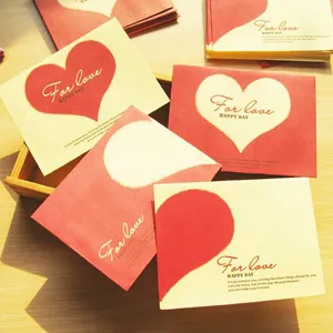 Set de 10 mini sobres románticos con corazón para tarjetas de regalo y mensajes