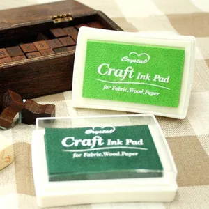 High quality large green DIY craft ink pads for scrapbooking and rubber stamps