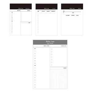 Set di blocchi per appunti e pianificazione giornaliera minimalista con lista di cose da fare