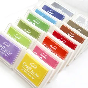 Colorful 15-color craft ink pad set for DIY stamping on fabric wood and paper crafts