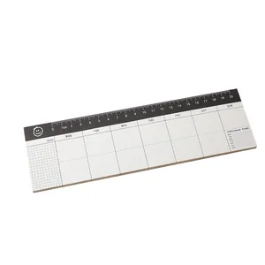 Blocco note per pianificazione settimanale con bordo righello da 20 cm e tracker abitudini
