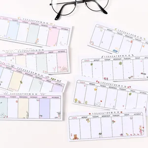 Set de notes autocollantes de planificateur hebdomadaire avec huit motifs illustrés