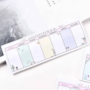 Notes autocollantes de planning hebdomadaire pour l'organisation des tâches