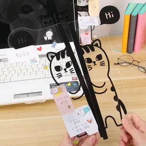 Transparent acrylic cat monitor side message board for sticky notes