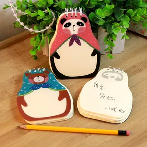 Creative Animal Shaped Spiral Memo Pad Cartoon Rabbit Panda Bear Pattern Paper Notebook Office Stationery Gift