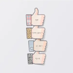 Creative thumb-up sticky notes with cute sleeve patterns for personalized daily messaging