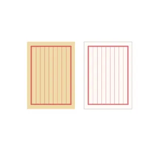 Traditionelles chinesisches Briefpapier mit acht Linien in Weiß und feinem Cremebeige