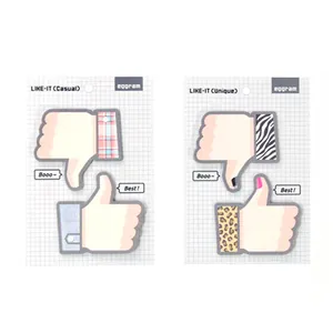 Set de notas adhesivas creativas en forma de pulgar con patrones únicos y lindos
