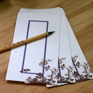 Vintage-Briefumschläge im chinesischen Stil mit Vogel- und Blumenmustern, 10er-Packung
