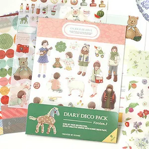 Διακοσμητικά αυτοκόλλητα Iconic Diary Deco Pack Version 3 με χαριτωμένες εικόνες