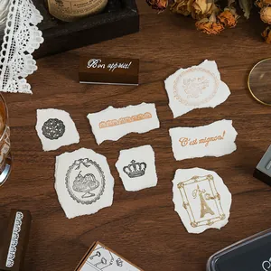 Set di timbri in legno vintage per journaling fai-da-te e decorazioni creative
