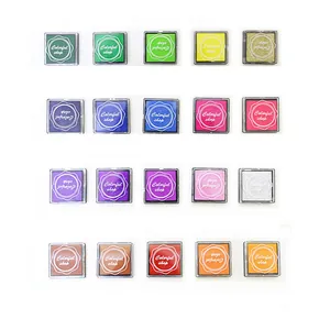 20-farbiges DIY-Stempelkissen-Set für Fingerfarben und Gummistempel, Größe 4x4 cm