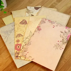 Vintage European Style Floral Pattern Paper Envelopes Romantic Flower Language Mail Shipping Supplies For Letters Cards Gift Greeting Invitation Stationery