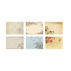 Vintage European style floral envelopes set of 6 romantic designs for letters