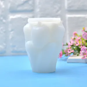Vista dettagliata dello stampo in silicone tulipano 3D per candele profumate DIY