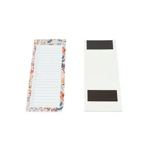 Floral magnetic notepad featuring a checklist for to-do lists with magnetic back