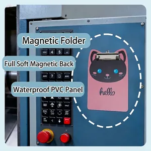Cartoon Cat Shape Magnetic Clipboard A5 PVC Waterproof Memo Board Clip Cute Document Holder For Office School Supplies