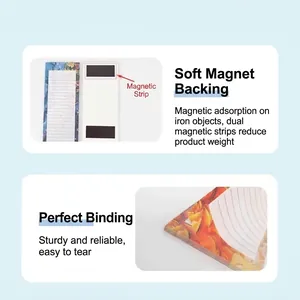 Magnetischer Notizblock mit buntem Design und weicher Magnetrückseite für Kühlschrank